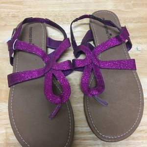 Purple Glitter Sandals